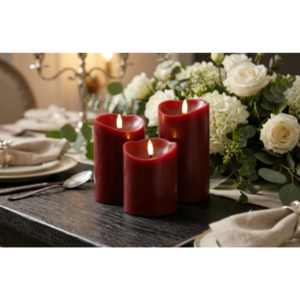 FLAMELESS CANDLES RED