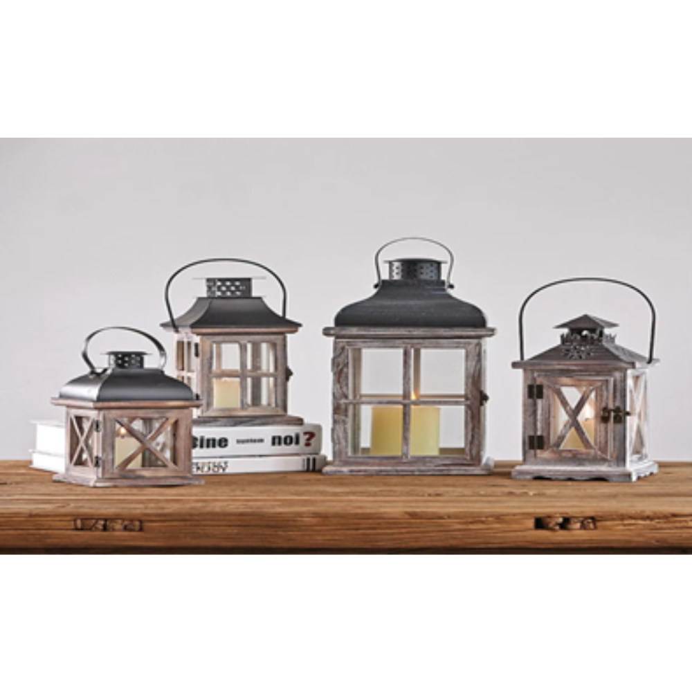 NORWAY WHITE WASHED LANTERN