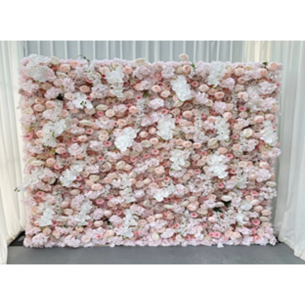 ROSE FLOWER WALL PINK & WHITE