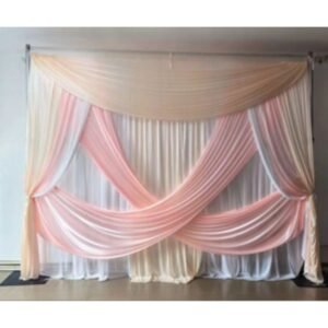 DRAPED WALL PINK WHITE CREAM